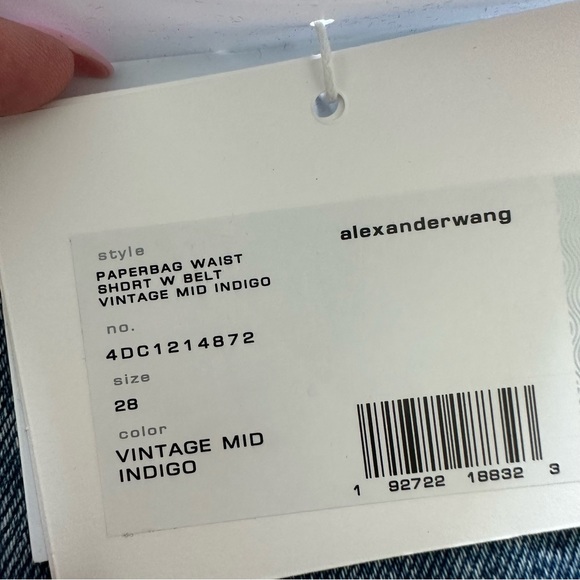 Alexander Wang Blue High Waist Denim Shorts - Picture 7 of 10